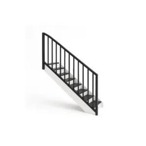 Trapafscheiding met verticale spijlen