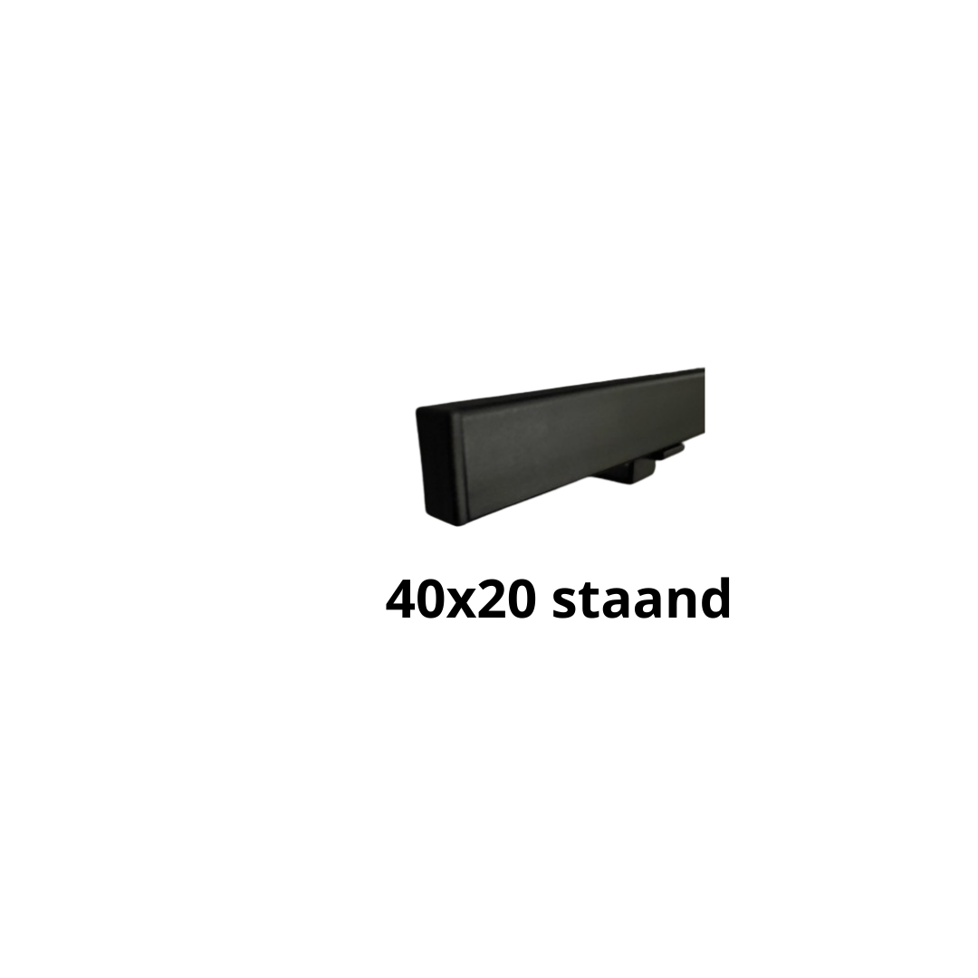 Trapleuning 40x20 staand met tekst Trapleuning 40x20 staand