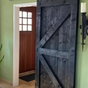 Zwarte steigerhout loftdeur