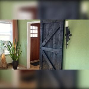 Zwart steigerhout loftdeur