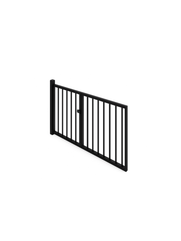 Rechte balustrade met deur