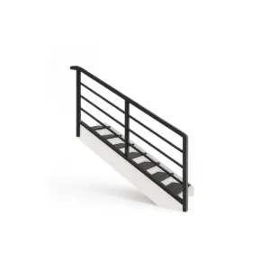Trapafscheiding met horizontale spijlen