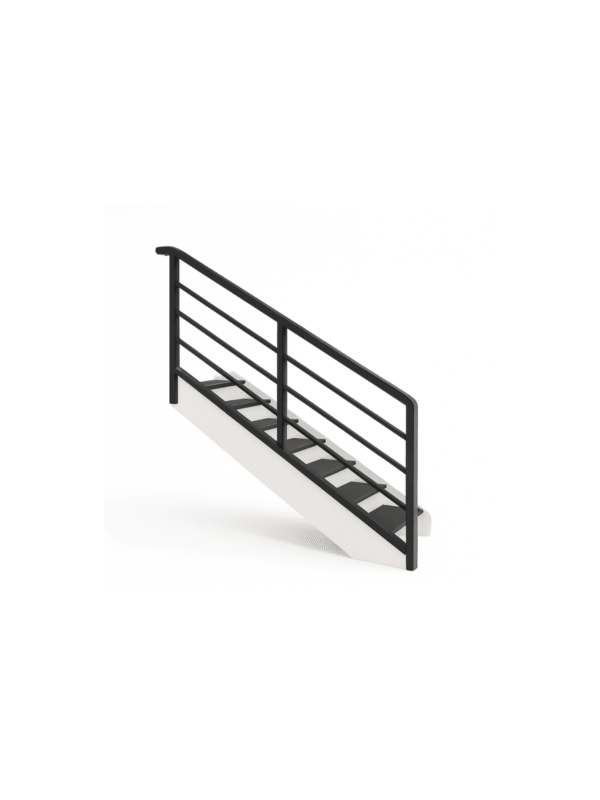 Trapafscheiding met horizontale spijlen