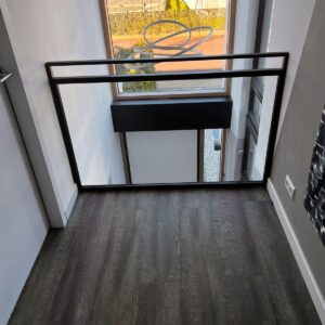 Balustrade glas met bovenligger