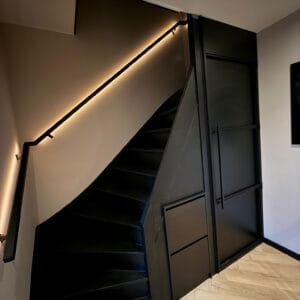 Gekoppelde trapleuningen