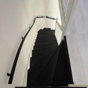 Gebogen trapleuning 40x20 plat bovenaanzicht