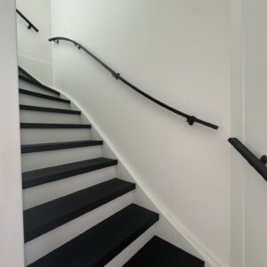 Gebogen trapleuning 40x20 plat