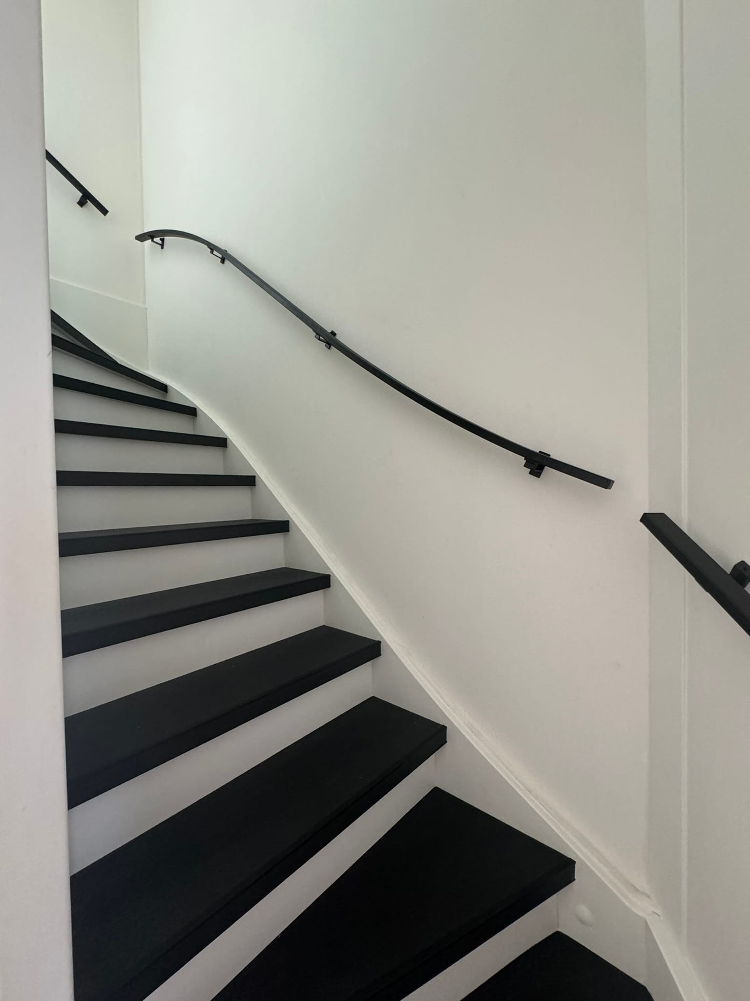 Gebogen trapleuning 40x20 plat Gebogen trapleuning 40x20 plat