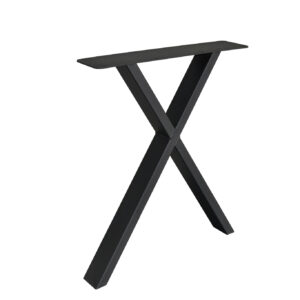 Metaal onderstel X-poot Zwart 40x100mm 600mm breed