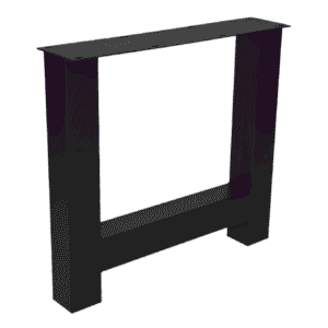 Metaal onderstel H Zwart 100x100mm