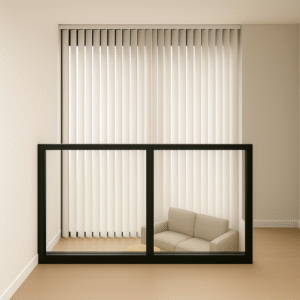 Rechte glazen balustrade
