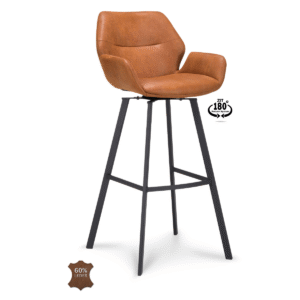 Barkruk met leuning - Olaf 80 - Camel