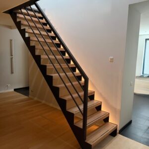 Trapbalustrade met horizontale spijlen