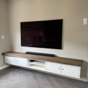 Tv meubel wit staal en bielzen