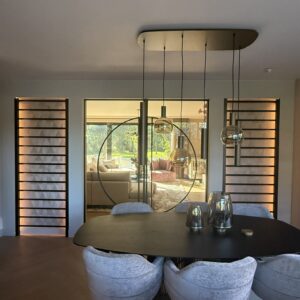 Bronzen wijnrekken met ledverlichting