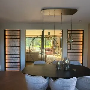 Bronzen wijnrekken met ledverlichting
