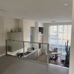 Olive green balustrade