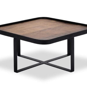 Salontafel boas 70x70 vierkant zijaanzicht