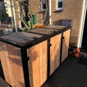 Container ombouw zijaanzicht